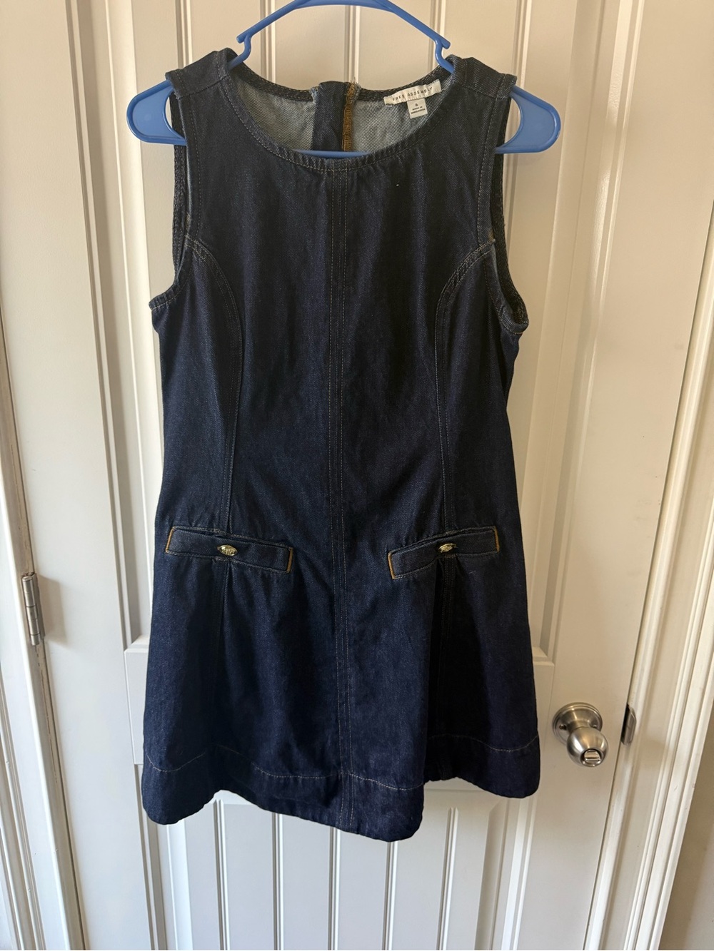 Women’s Dark Blue Denim Sleeveless Dress — NEVER WORN